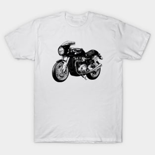 Thruxton R Cafe Racer Sketch Art T-Shirt